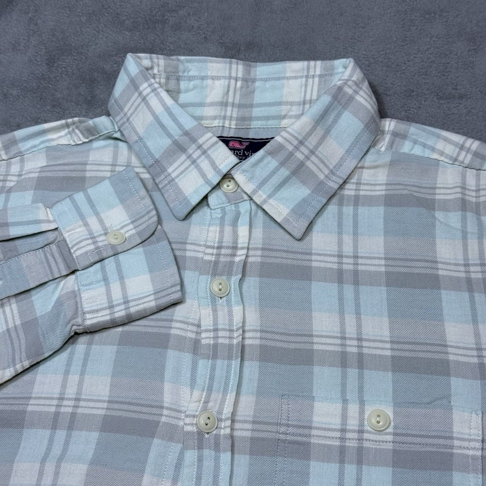 Vineyard Vines Button Shirt Mens M Longshore Slim Linen Blend Normcore Dadcore